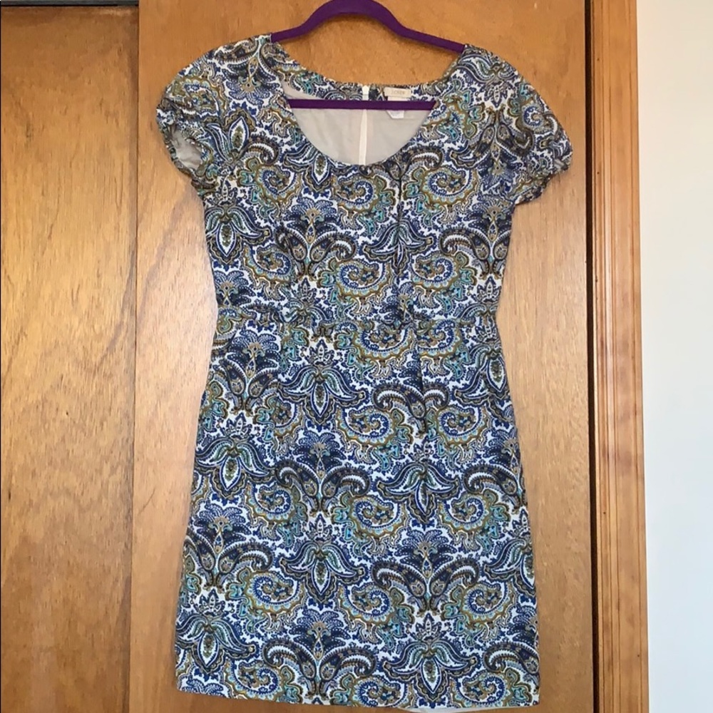 JCrew paisley fit/flare dress. Perfect condition.